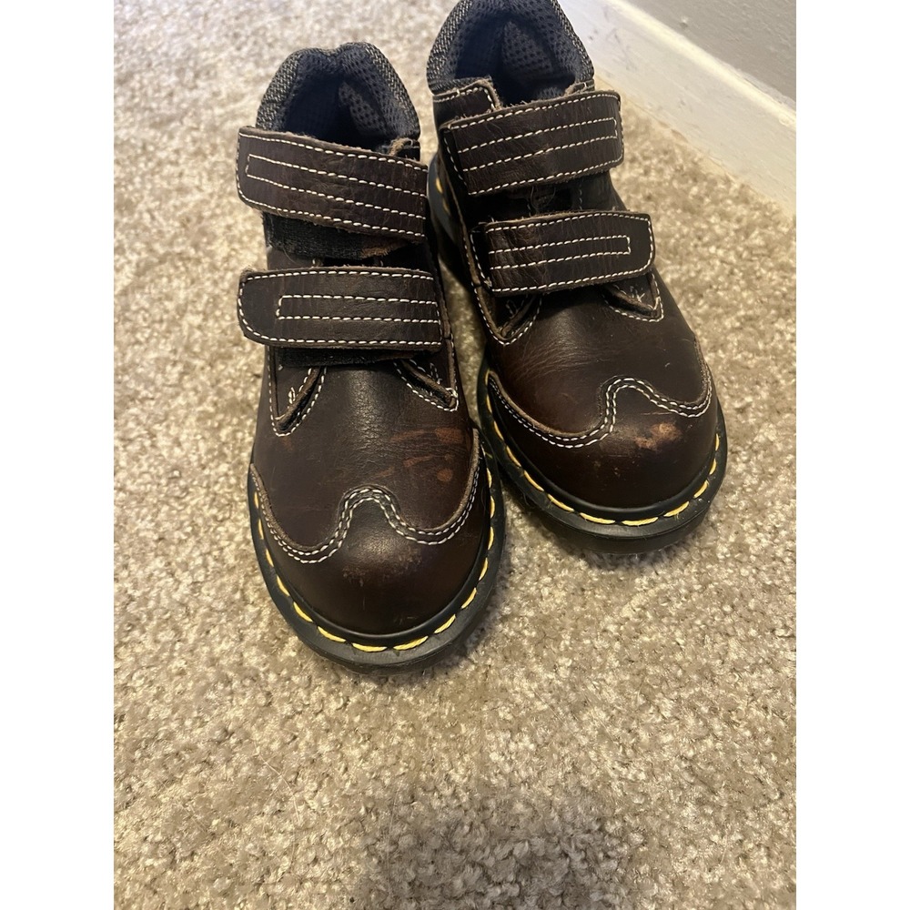 Dr Martens Kids 9852‎ Brown Leather Oxford Shoes 13 Made In England - Picture 4 of 9